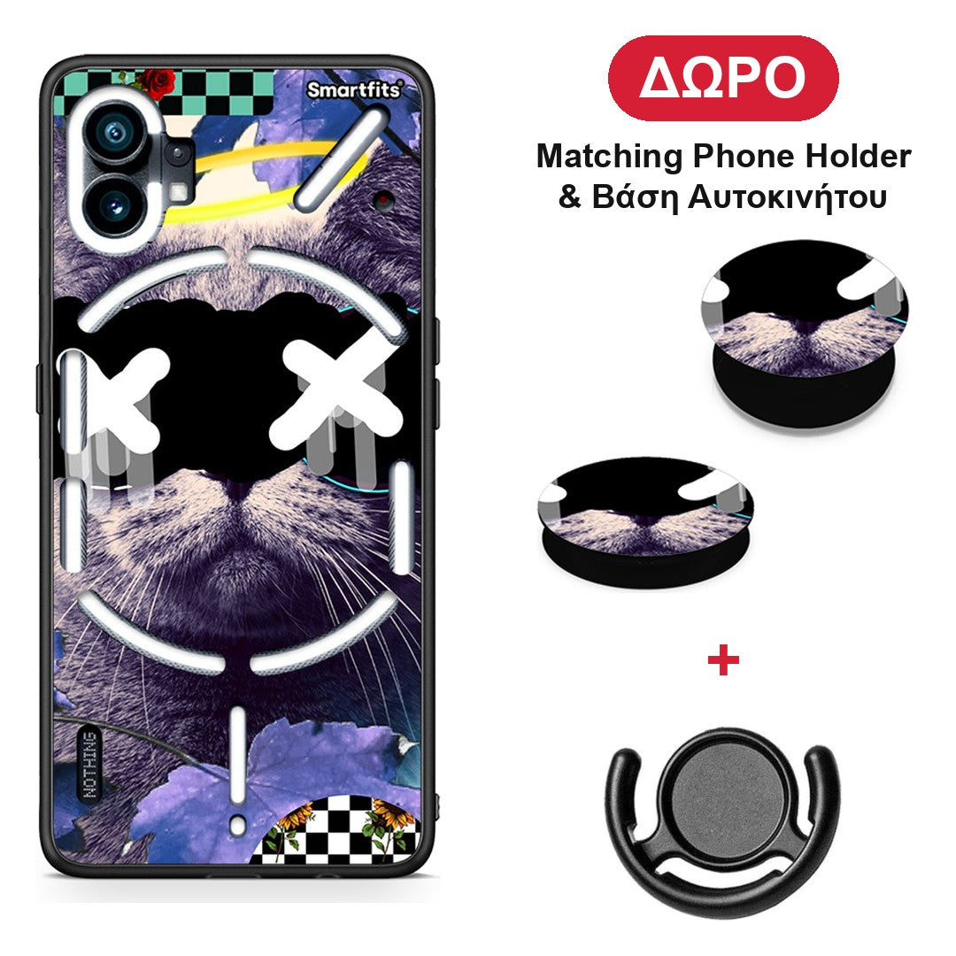 Cat Collage - Nothing Phone 1 θήκη + Δώρο Phone Holder & Βάση Αυτοκινήτου