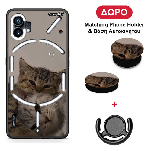 Cats In Love - Nothing Phone 1 θήκη + Δώρο Phone Holder & Βάση Αυτοκινήτου