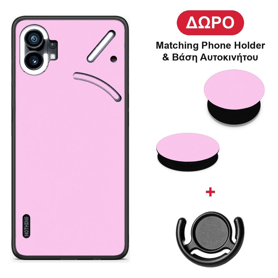 Cotton Candy Pink - Nothing Phone 1 θήκη + Δώρο Phone Holder & Βάση Αυτοκινήτου