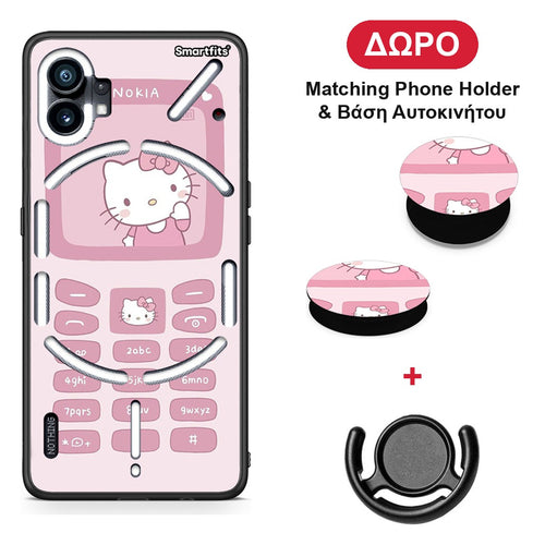 Hello Kitten - Nothing Phone 1 θήκη + Δώρο Phone Holder & Βάση Αυτοκινήτου