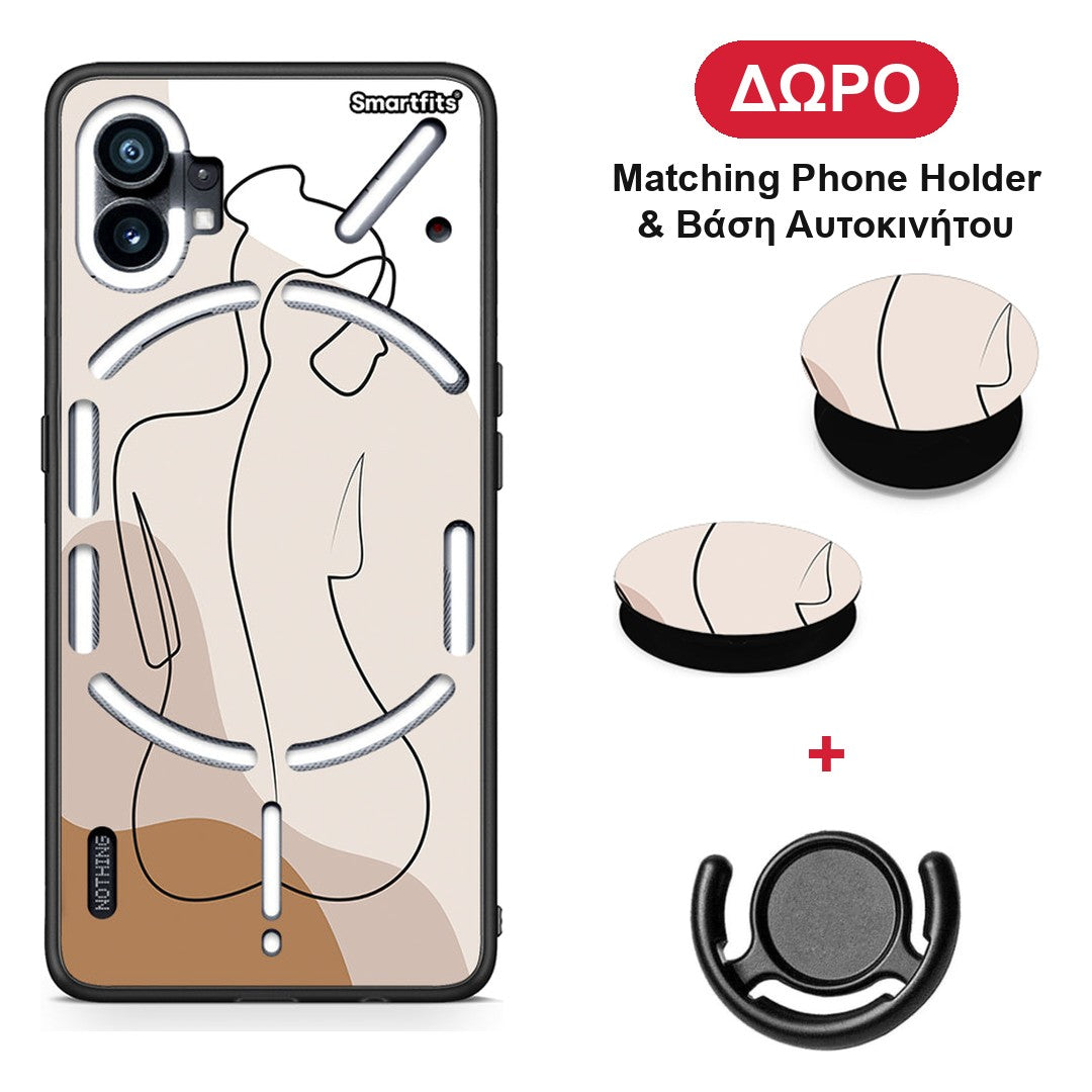 LineArt Woman - Nothing Phone 1 θήκη + Δώρο Phone Holder & Βάση Αυτοκινήτου