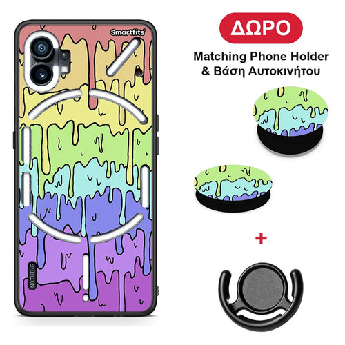 Melting Rainbow - Nothing Phone 1 θήκη + Δώρο Phone Holder & Βάση Αυτοκινήτου