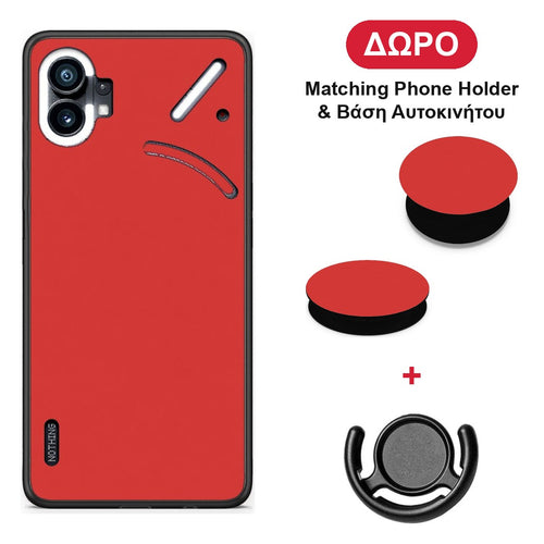 Poppy Red - Nothing Phone 1 θήκη + Δώρο Phone Holder & Βάση Αυτοκινήτου