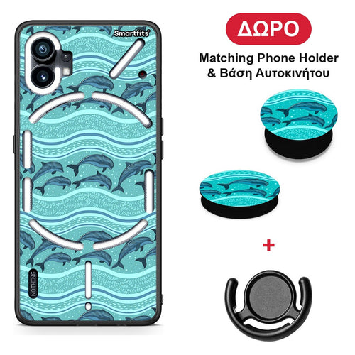 Swimming Dolphins - Nothing Phone 1 θήκη + Δώρο Phone Holder & Βάση Αυτοκινήτου