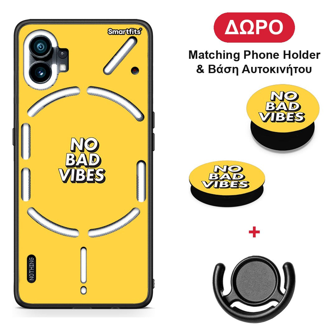 Text Vibes - Nothing Phone 1 θήκη + Δώρο Phone Holder & Βάση Αυτοκινήτου