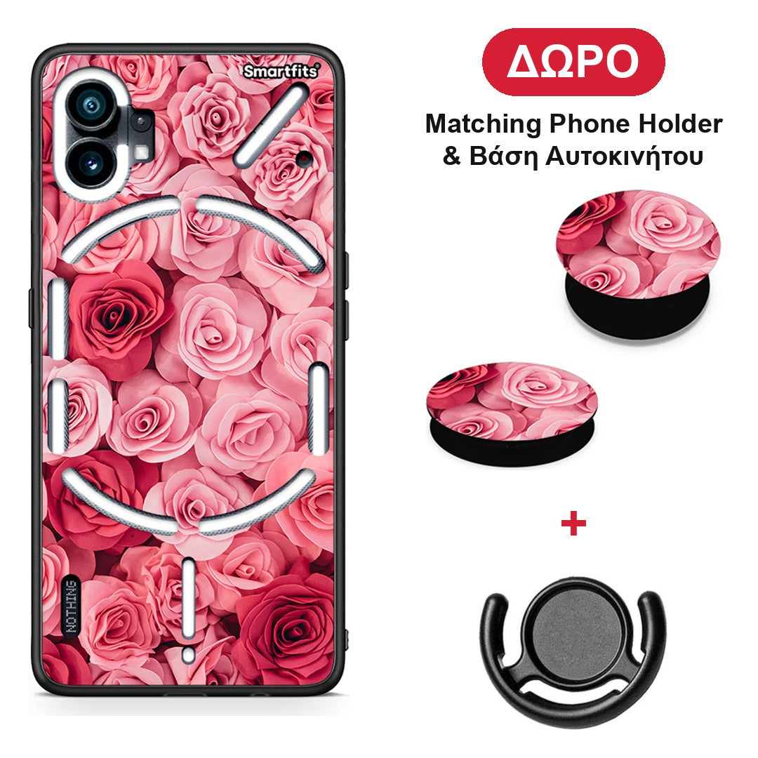 Valentine RoseGarden - Nothing Phone 1 θήκη + Δώρο Phone Holder & Βάση Αυτοκινήτου