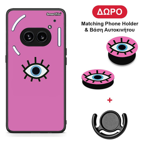 Blue Eye Pink - Nothing Phone 2a θήκη + Δώρο Phone Holder & Βάση Αυτοκινήτου