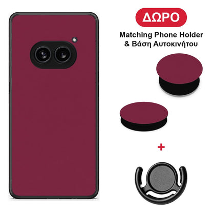 Burgundy - Nothing Phone 2a θήκη + Δώρο Phone Holder & Βάση Αυτοκινήτου