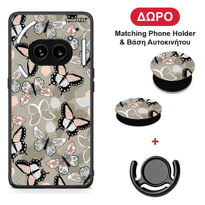 Boho Butterflies - Nothing Phone 2a θήκη + Δώρο Phone Holder & Βάση Αυτοκινήτου