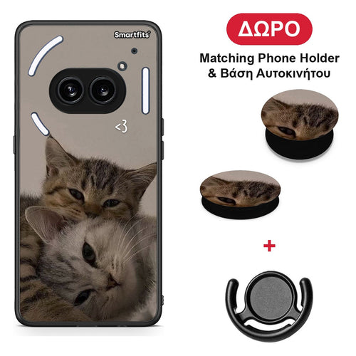 Cats In Love - Nothing Phone 2a θήκη + Δώρο Phone Holder & Βάση Αυτοκινήτου