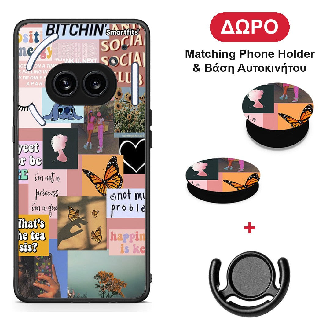 Collage Bitchin - Nothing Phone 2a θήκη + Δώρο Phone Holder & Βάση Αυτοκινήτου