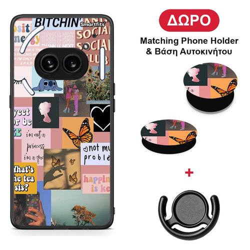 Collage Bitchin - Nothing Phone 2a θήκη + Δώρο Phone Holder & Βάση Αυτοκινήτου
