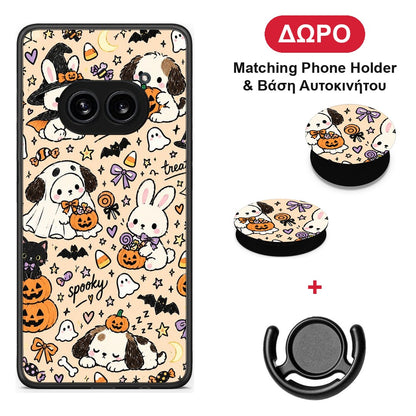 Halloween Puppies and Friends on Cream - Nothing Phone 2a θήκη + Δώρο Phone Holder & Βάση Αυτοκινήτου