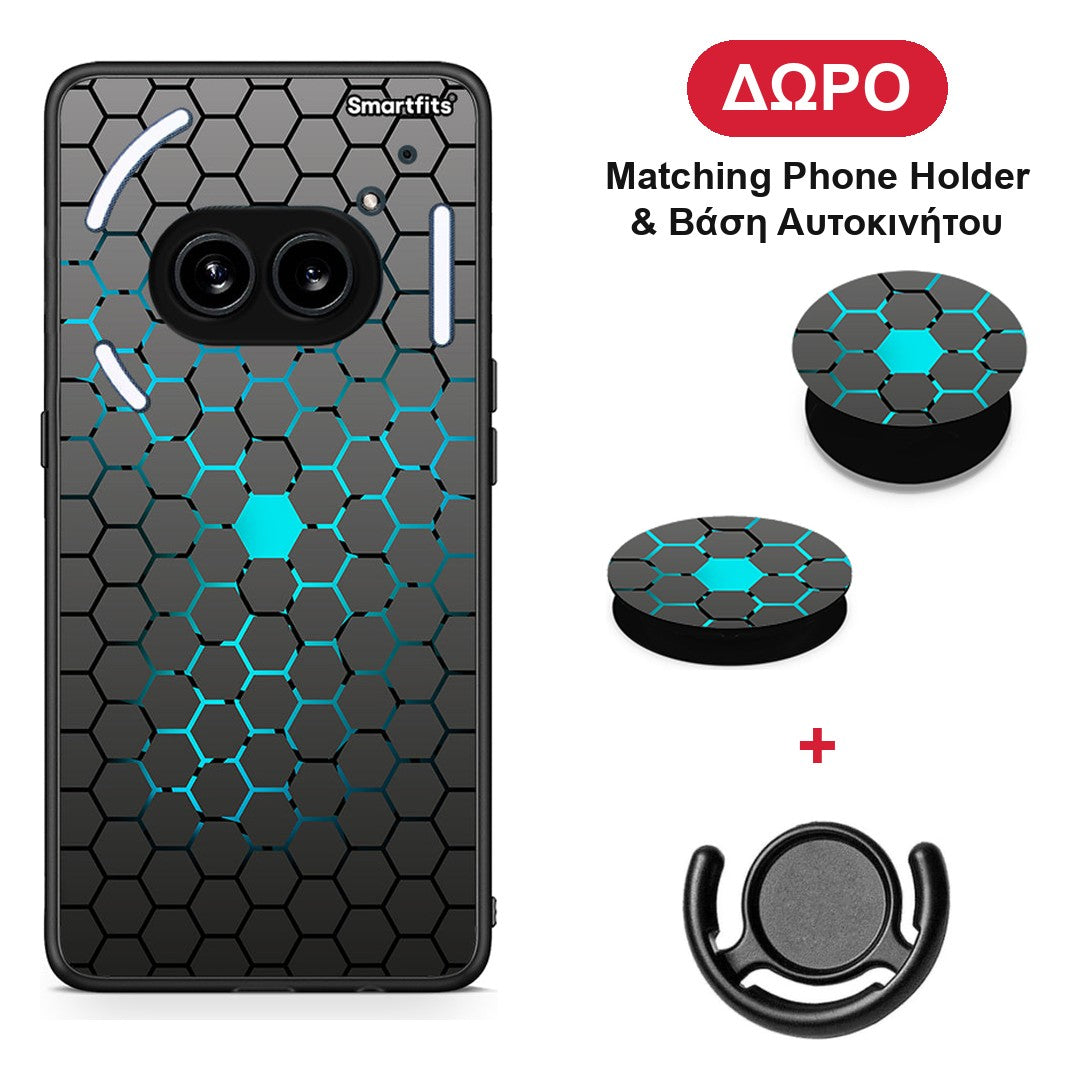 Geometric Hexagonal - Nothing Phone 2a θήκη + Δώρο Phone Holder & Βάση Αυτοκινήτου