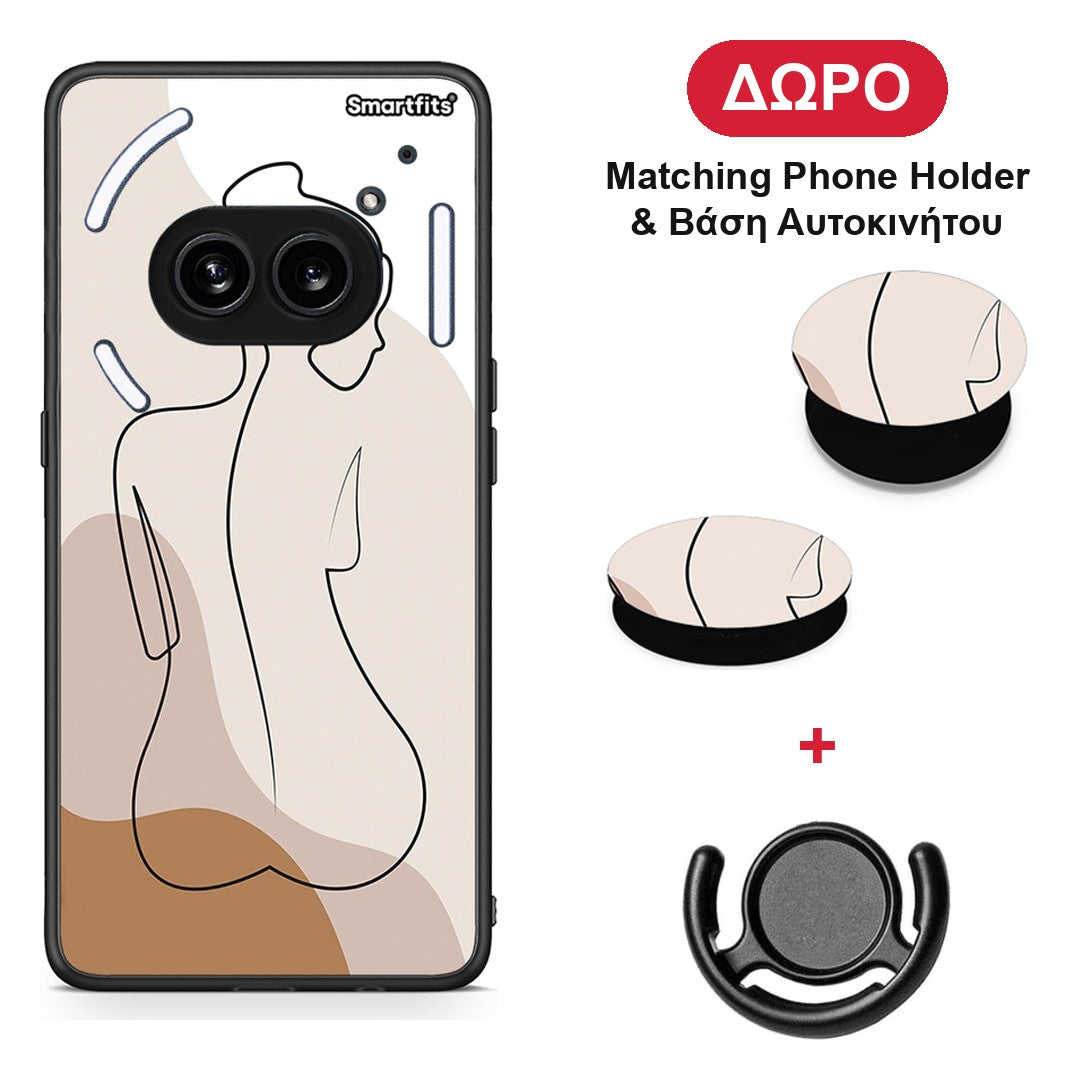 LineArt Woman - Nothing Phone 2a θήκη + Δώρο Phone Holder & Βάση Αυτοκινήτου