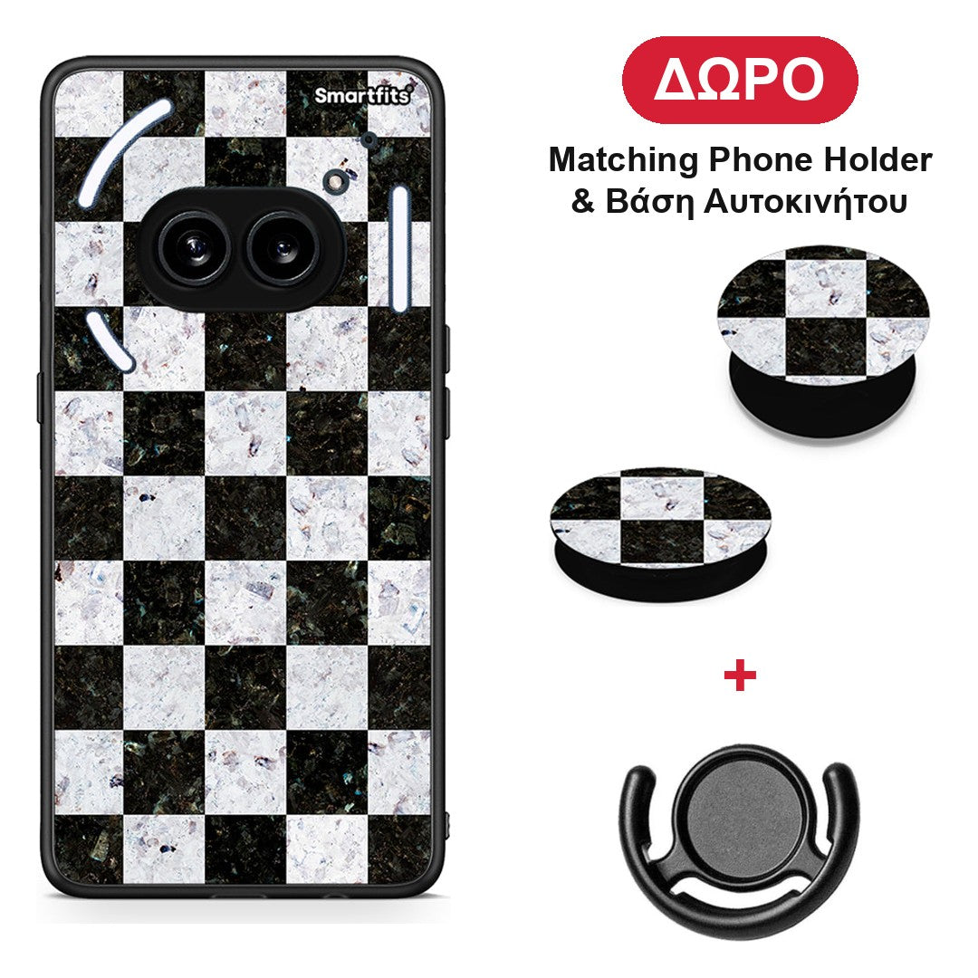 Marble Square Geometric - Nothing Phone 2a θήκη + Δώρο Phone Holder & Βάση Αυτοκινήτου