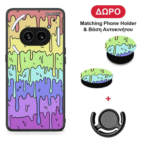 Melting Rainbow - Nothing Phone 2a θήκη + Δώρο Phone Holder & Βάση Αυτοκινήτου