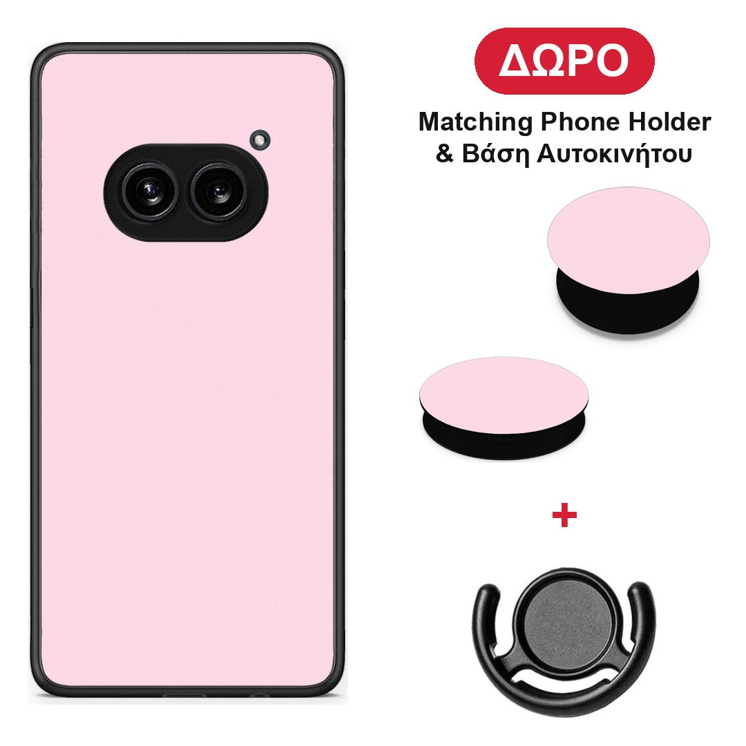 Pale Pink - Nothing Phone 2a θήκη + Δώρο Phone Holder & Βάση Αυτοκινήτου