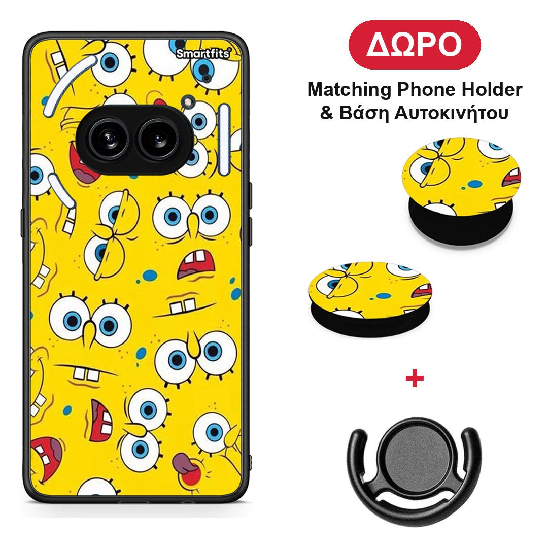 PopArt Sponge - Nothing Phone 2a θήκη + Δώρο Phone Holder & Βάση Αυτοκινήτου