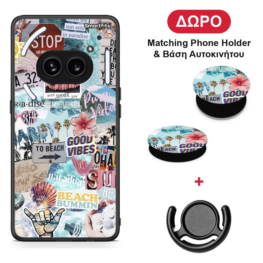 Summer Vibes - Nothing Phone 2a θήκη + Δώρο Phone Holder & Βάση Αυτοκινήτου