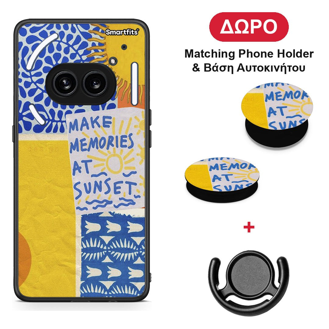 Sunset Memories - Nothing Phone 2a θήκη + Δώρο Phone Holder & Βάση Αυτοκινήτου