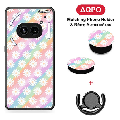 White Daisies - Nothing Phone 2a θήκη + Δώρο Phone Holder & Βάση Αυτοκινήτου