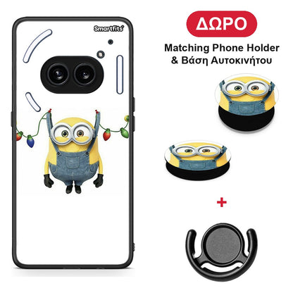 Xmas Minion Lights - Nothing Phone 2a θήκη + Δώρο Phone Holder & Βάση Αυτοκινήτου