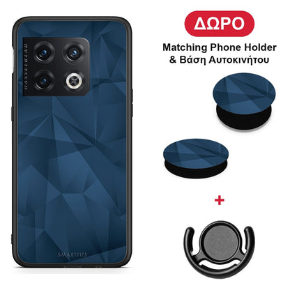 Geometric Blue Abstract - OnePlus 10 Pro θήκη + Δώρο Phone Holder & Βάση Αυτοκινήτου
