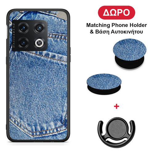 Jeans Pocket - OnePlus 10 Pro θήκη + Δώρο Phone Holder & Βάση Αυτοκινήτου
