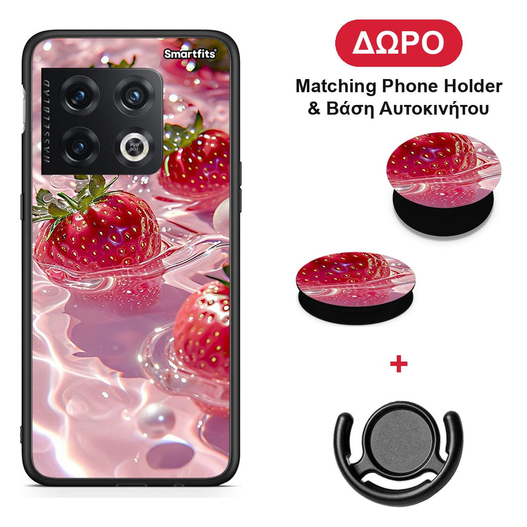 Juicy Strawberries - OnePlus 10 Pro θήκη + Δώρο Phone Holder & Βάση Αυτοκινήτου