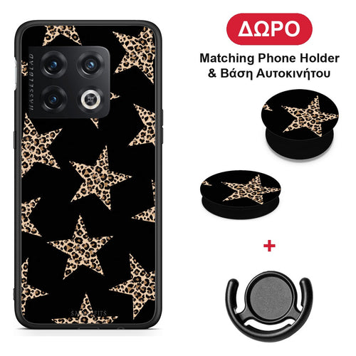 Leopard Stars on Black - OnePlus 10 Pro θήκη + Δώρο Phone Holder & Βάση Αυτοκινήτου