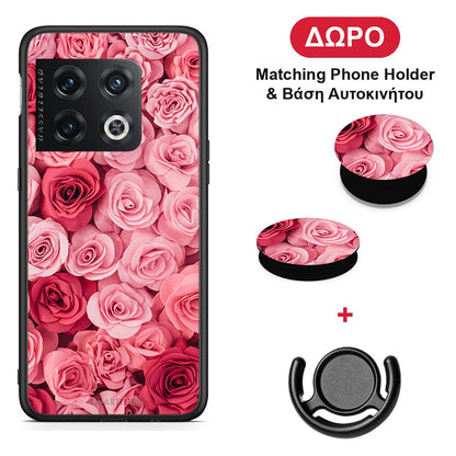Valentine RoseGarden - OnePlus 10 Pro θήκη + Δώρο Phone Holder & Βάση Αυτοκινήτου