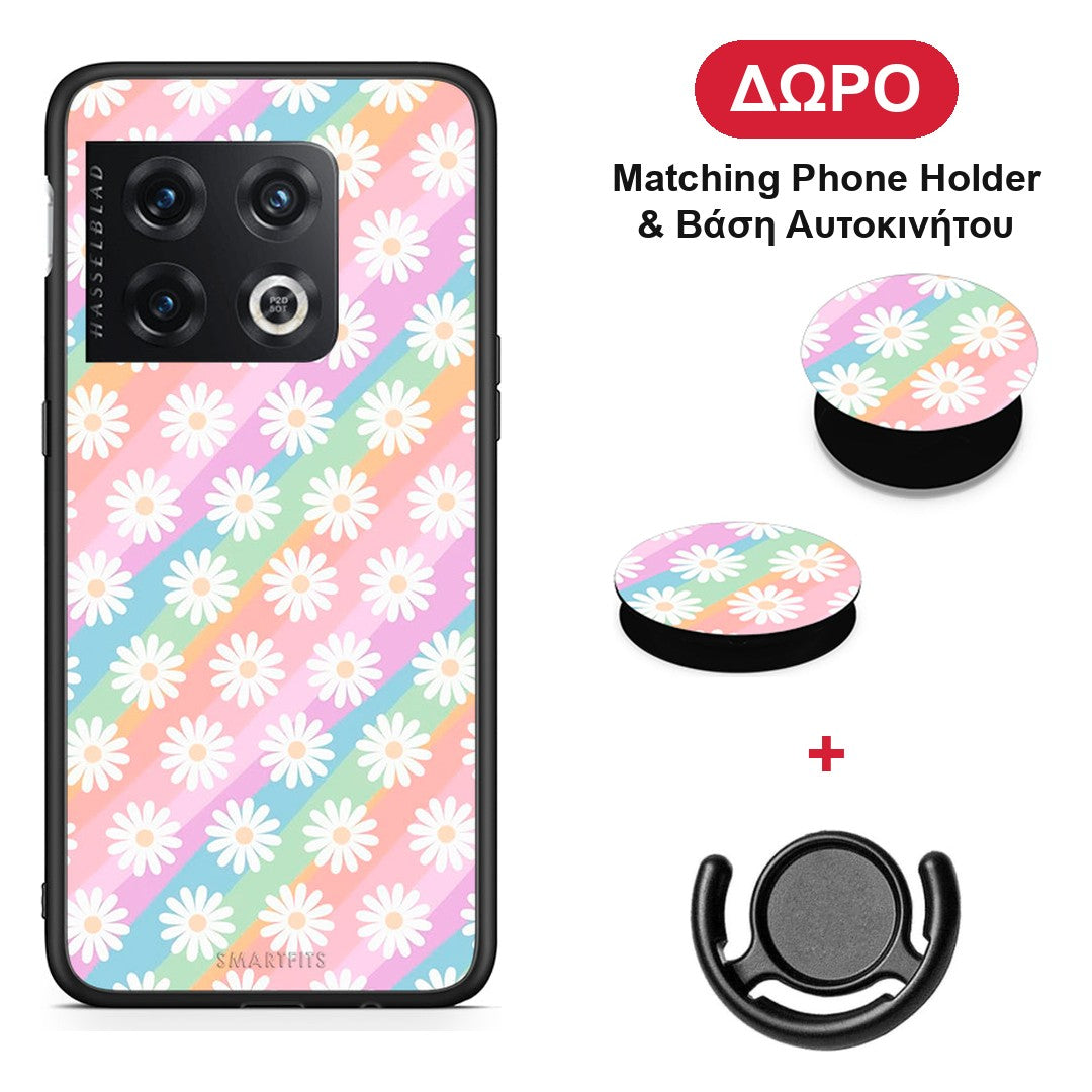 White Daisies - OnePlus 10 Pro θήκη + Δώρο Phone Holder & Βάση Αυτοκινήτου