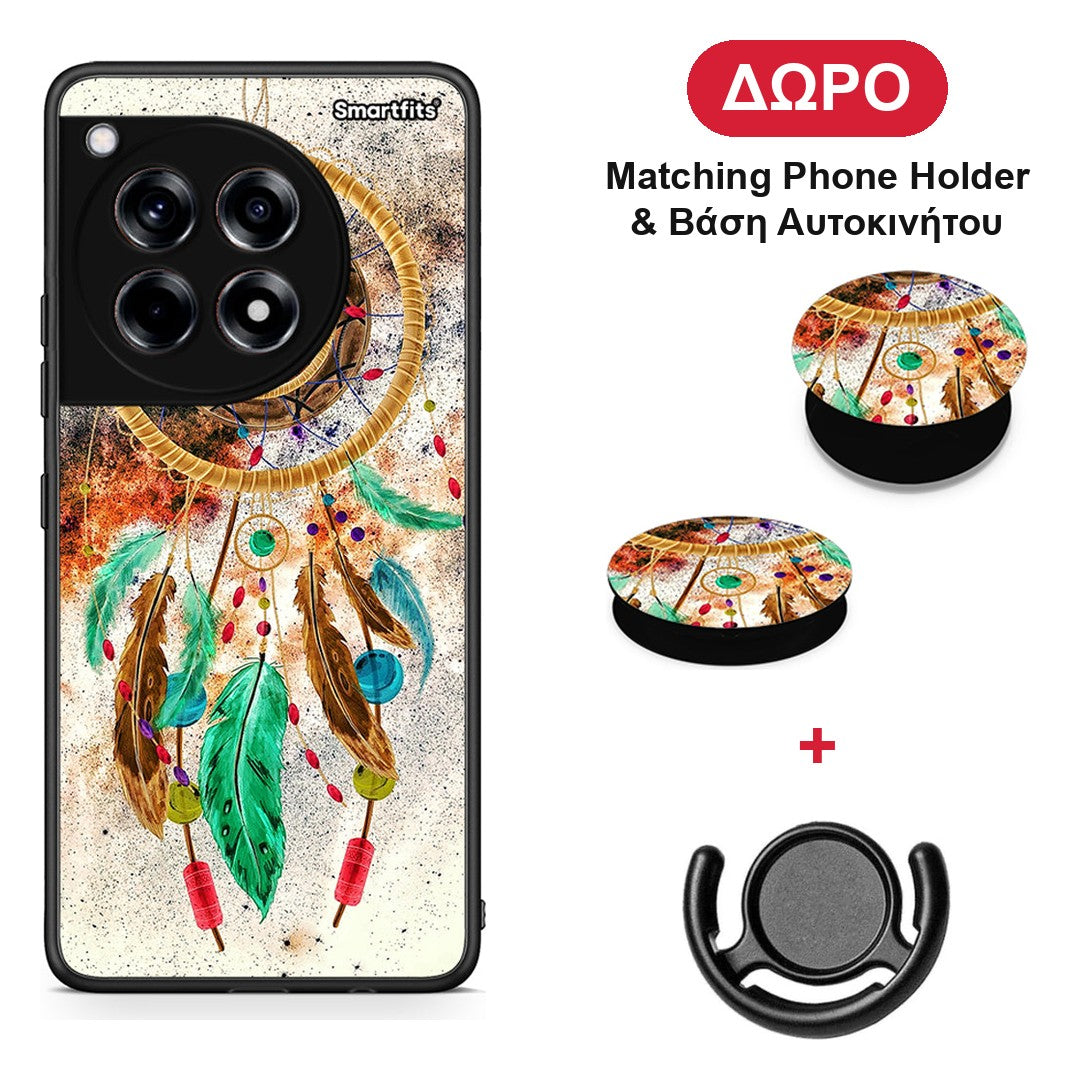 Boho DreamCatcher - OnePlus 12R 5G θήκη + Δώρο Phone Holder & Βάση Αυτοκινήτου