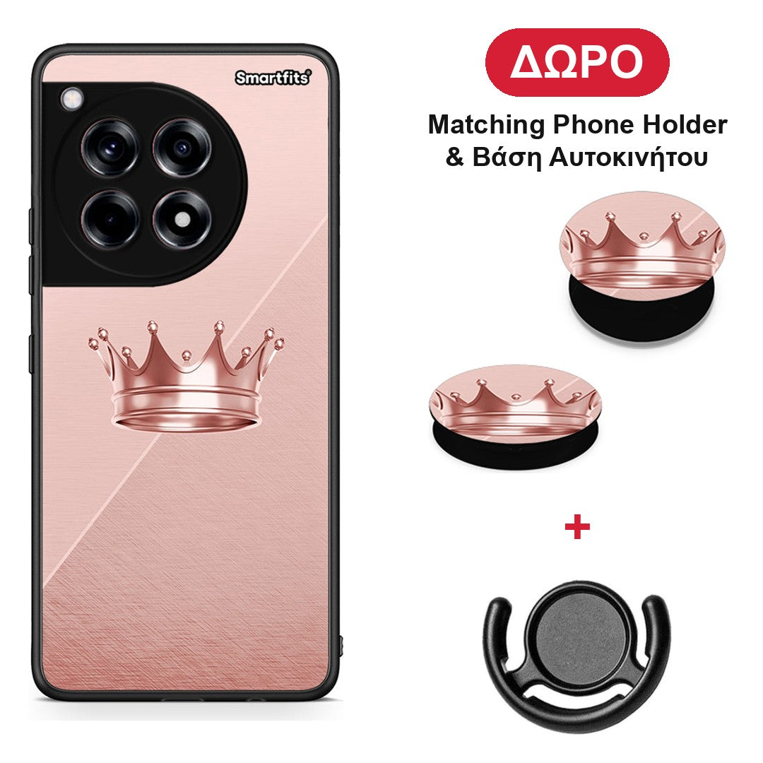 Minimal Crown - OnePlus 12R 5G θήκη + Δώρο Phone Holder & Βάση Αυτοκινήτου