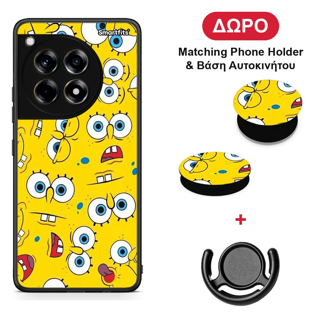PopArt Sponge - OnePlus 12R 5G θήκη + Δώρο Phone Holder & Βάση Αυτοκινήτου