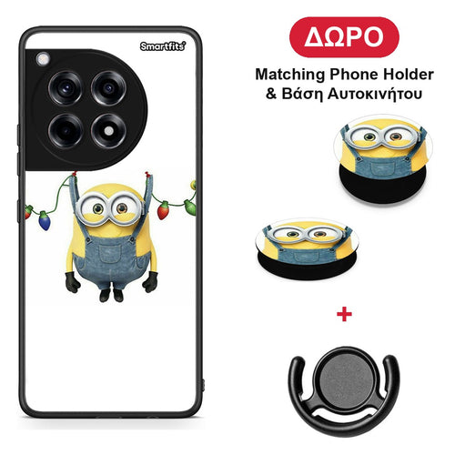 Xmas Minion Lights - OnePlus 12R 5G θήκη + Δώρο Phone Holder & Βάση Αυτοκινήτου