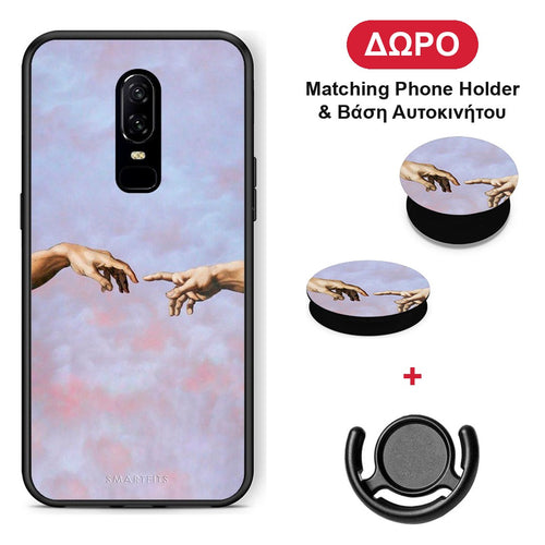 Adam Hand - OnePlus 6 θήκη + Δώρο Phone Holder & Βάση Αυτοκινήτου