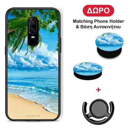 Beautiful Beach - OnePlus 6 θήκη + Δώρο Phone Holder & Βάση Αυτοκινήτου