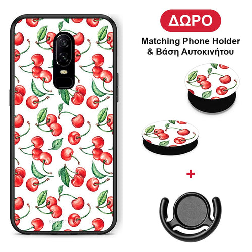 Cherry Summer - OnePlus 6 θήκη + Δώρο Phone Holder & Βάση Αυτοκινήτου