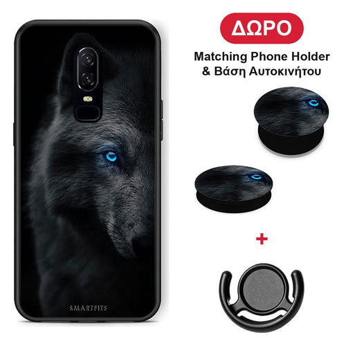 Dark Wolf - OnePlus 6 θήκη + Δώρο Phone Holder & Βάση Αυτοκινήτου