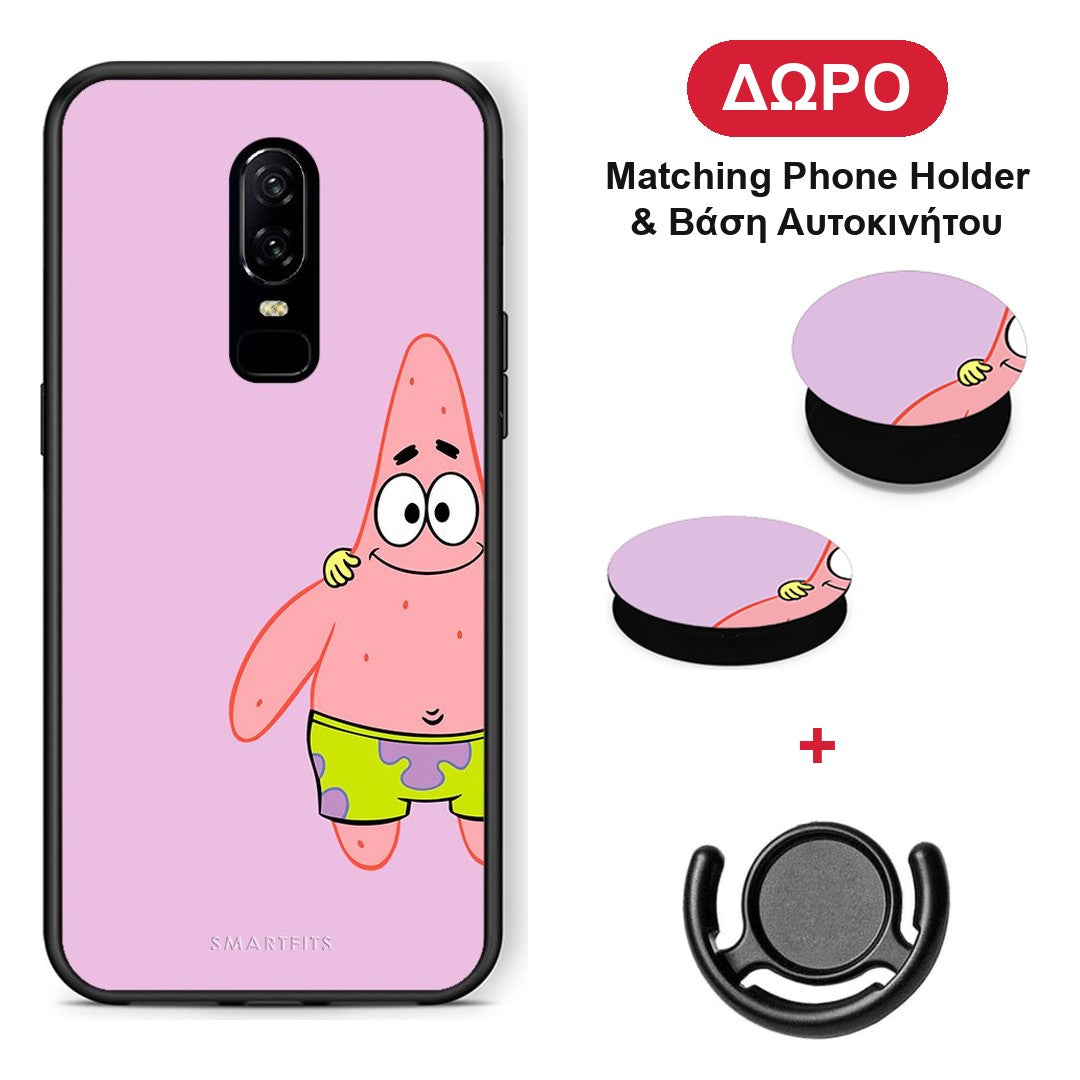 Friends Patrick - OnePlus 6 θήκη + Δώρο Phone Holder & Βάση Αυτοκινήτου