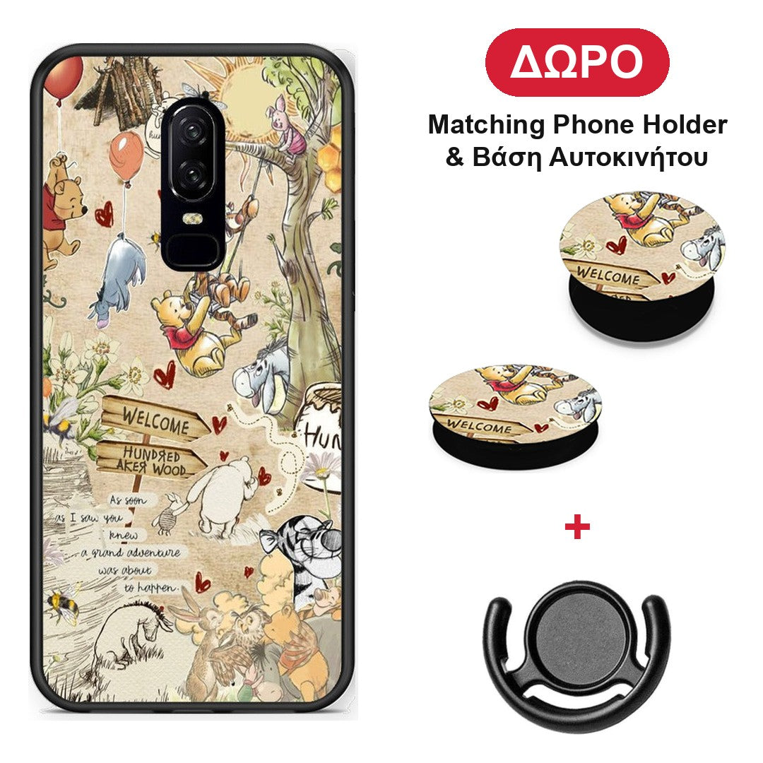 Happy Friends - OnePlus 6 θήκη + Δώρο Phone Holder & Βάση Αυτοκινήτου