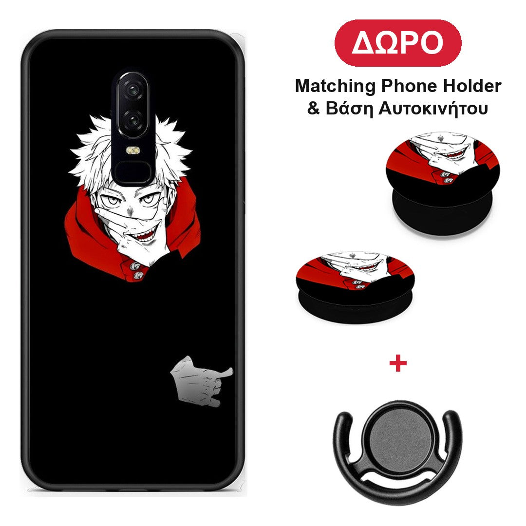 Itadori Anime - OnePlus 6 θήκη + Δώρο Phone Holder & Βάση Αυτοκινήτου