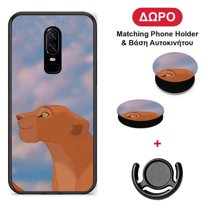 Lion Love 2 - OnePlus 6 θήκη + Δώρο Phone Holder & Βάση Αυτοκινήτου