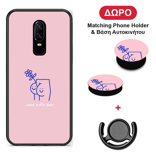 Nice Day - OnePlus 6 θήκη + Δώρο Phone Holder & Βάση Αυτοκινήτου