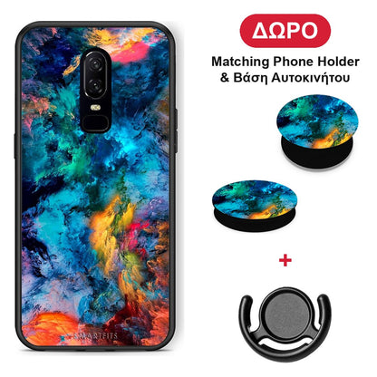 Paint Crayola - OnePlus 6 θήκη + Δώρο Phone Holder & Βάση Αυτοκινήτου