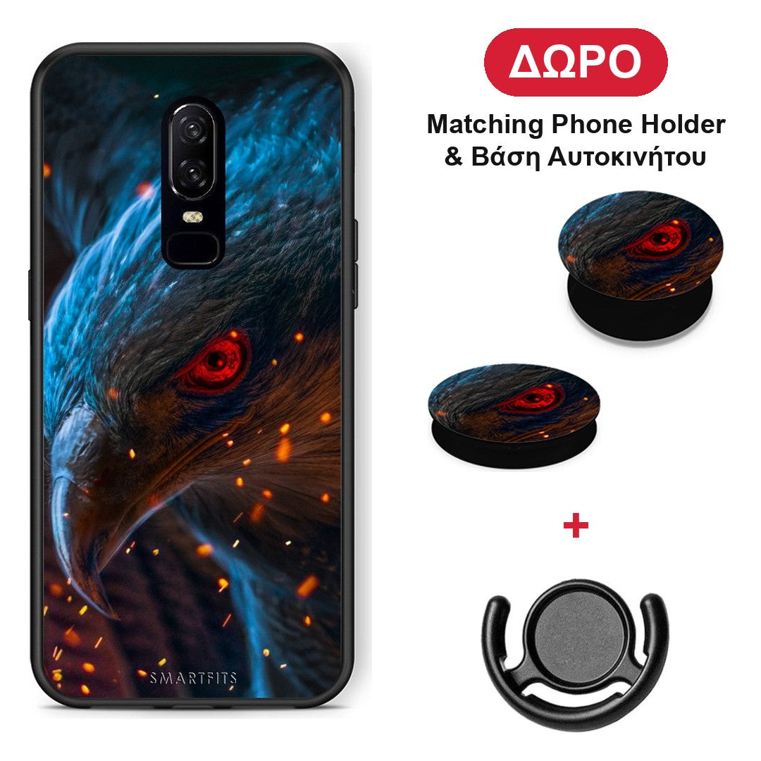 PopArt Eagle - OnePlus 6 θήκη + Δώρο Phone Holder & Βάση Αυτοκινήτου