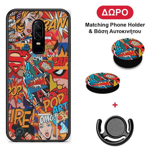 PopArt OMG - OnePlus 6 θήκη + Δώρο Phone Holder & Βάση Αυτοκινήτου