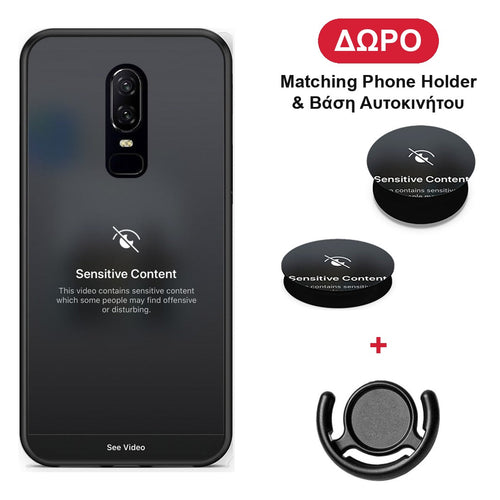 Sensitive Content - OnePlus 6 θήκη + Δώρο Phone Holder & Βάση Αυτοκινήτου
